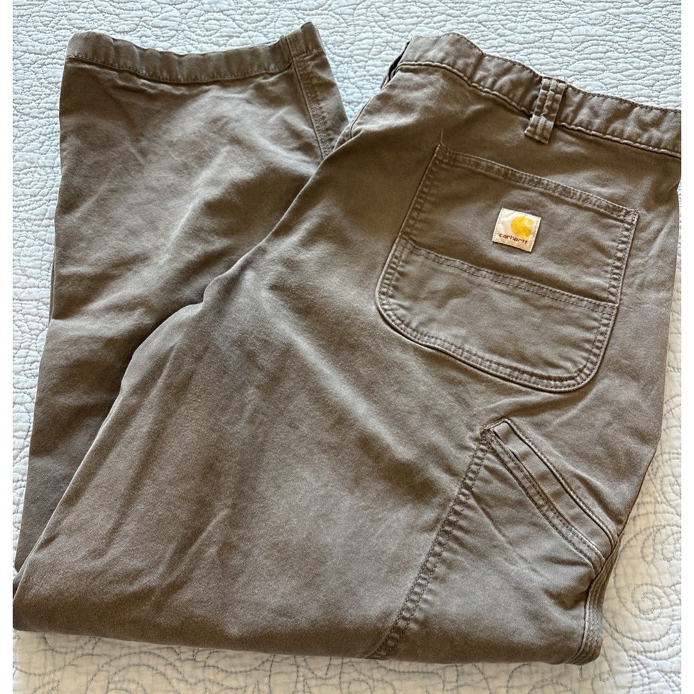 Carhartt Men's 42(41)x30(29) Rugged Flex Relaxed Fit Work Pants Gravel BN2291-M
